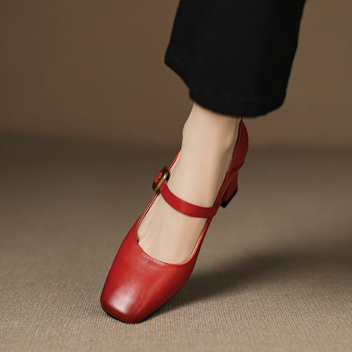 Kelis Genuine Leather Heels  Liora Lane Boutique