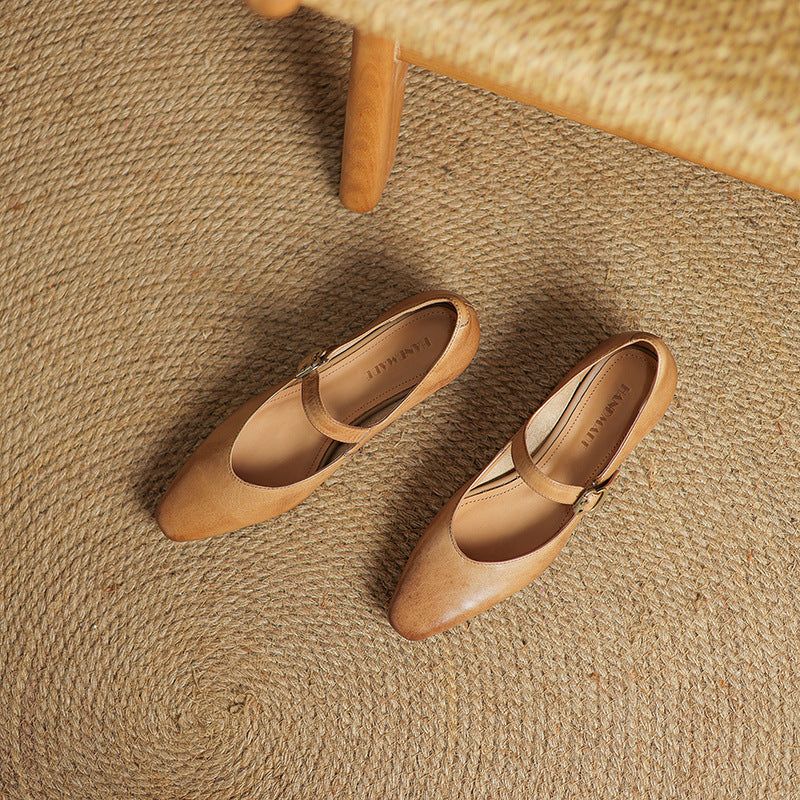 Maira Genuine Leather Heels  Liora Lane Boutique