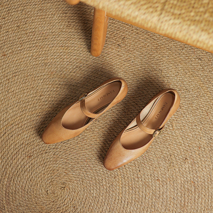 Maira Genuine Leather Heels  Liora Lane Boutique