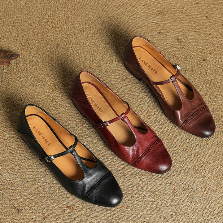 Graneth Genuine Leather Flats  Liora Lane Boutique
