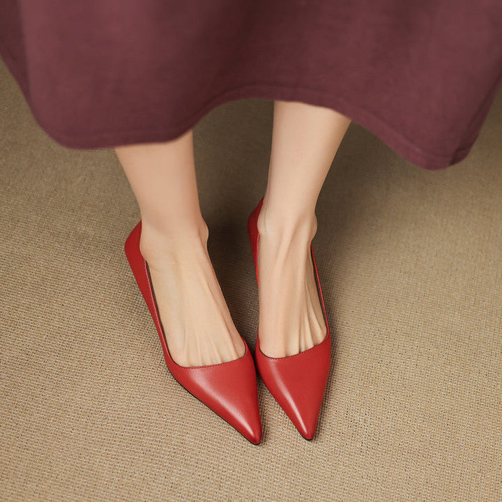 Vienna Genuine Leather Heels  Liora Lane Boutique