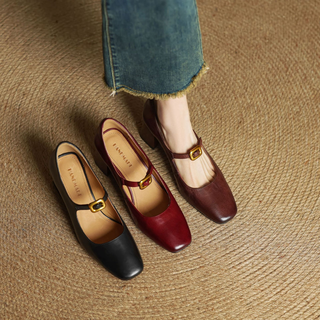 Olea Genuine Leather Heels  Liora Lane Boutique