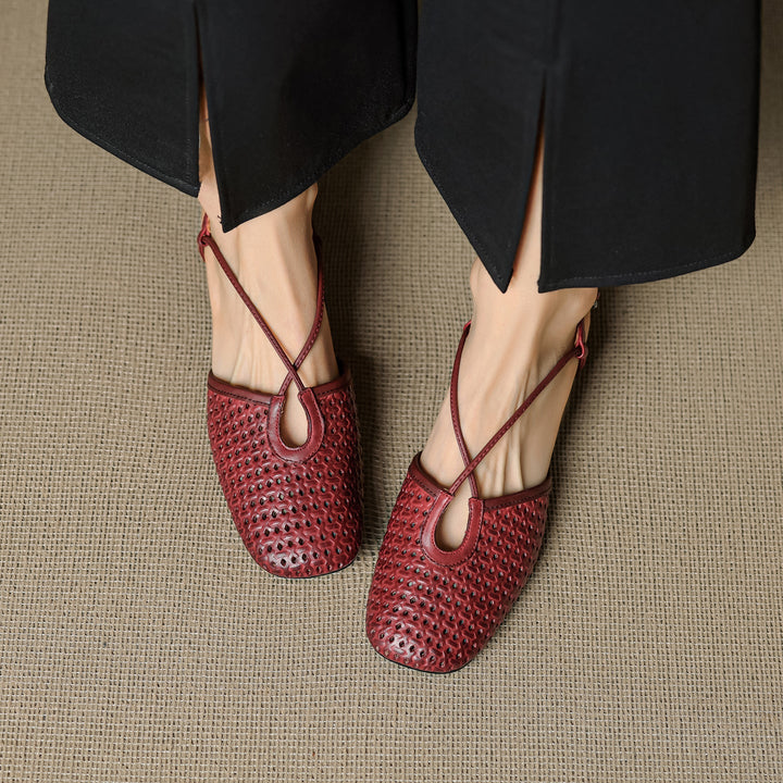 Opal Genuine Leather Slingbacks  Liora Lane Boutique