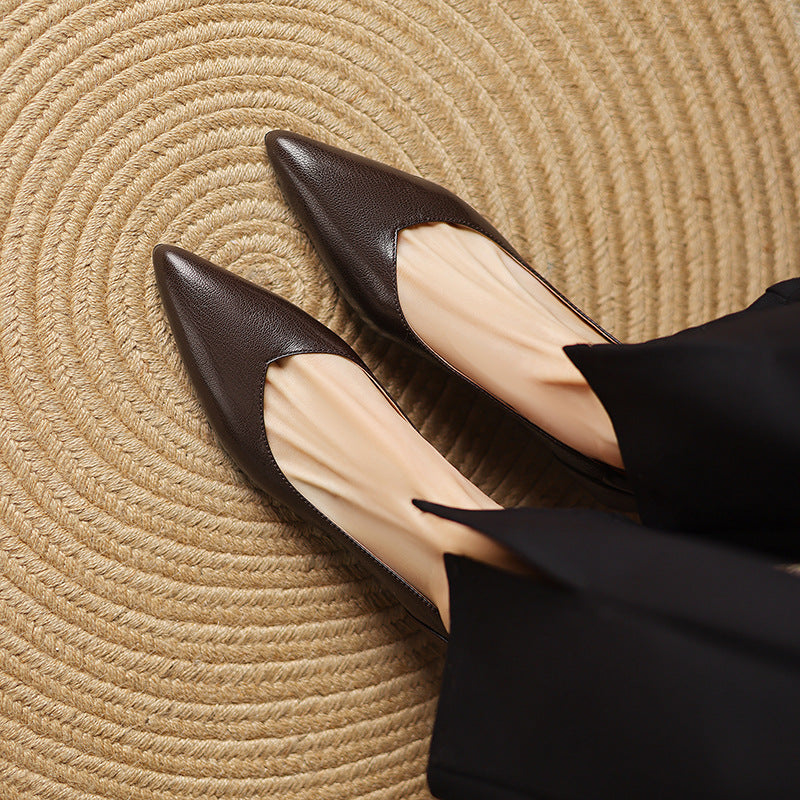 Nera Genuine Leather Heels  Liora Lane Boutique