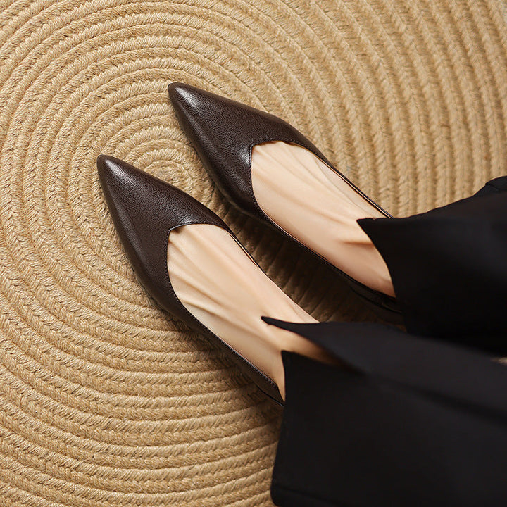 Nera Genuine Leather Heels  Liora Lane Boutique