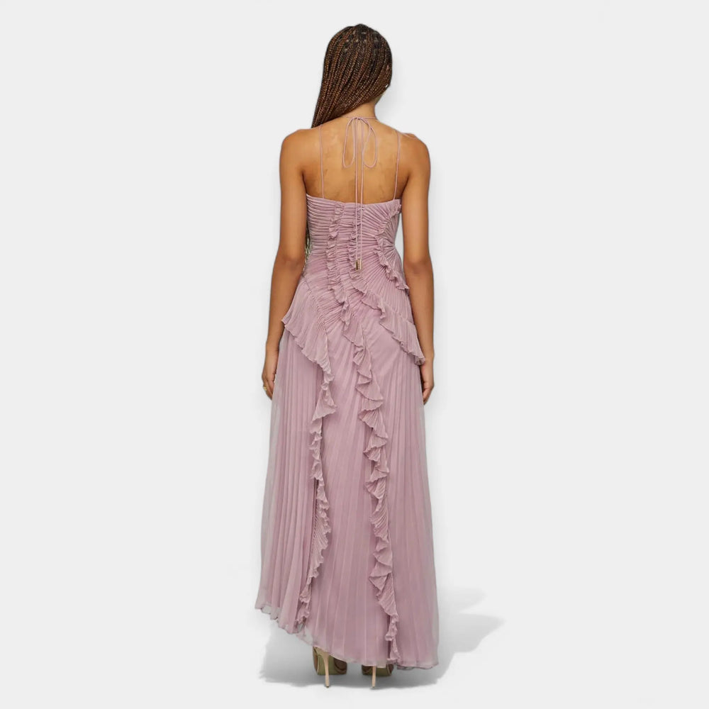 Lilac Midi Dress with Ruffled Adjustments Jasmine's Boutique Australia