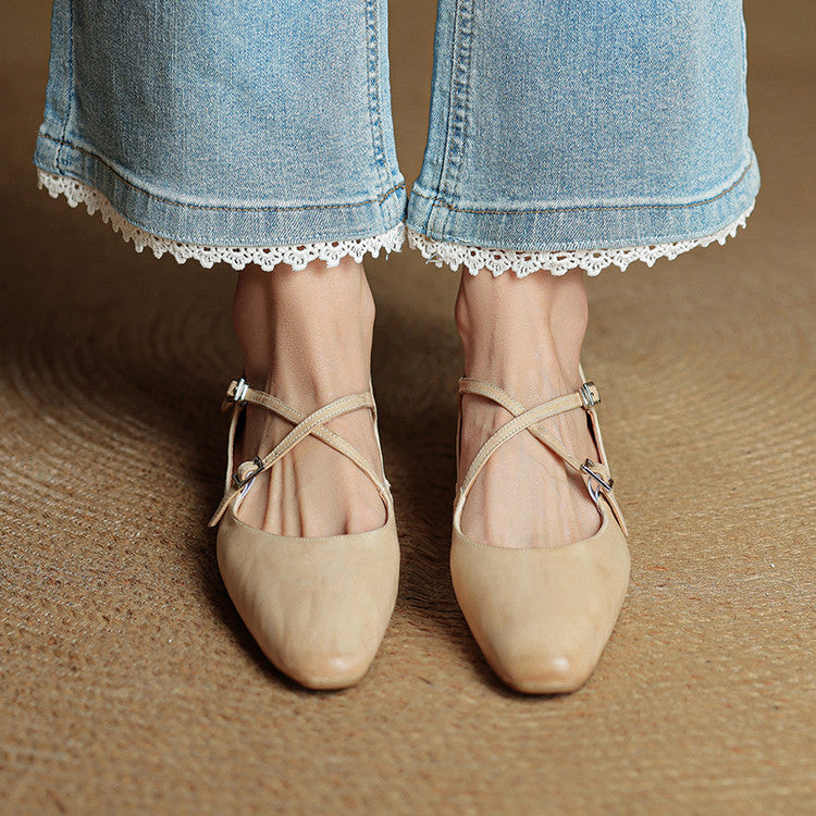 Eclan Genuine Leather Flats  Liora Lane Boutique