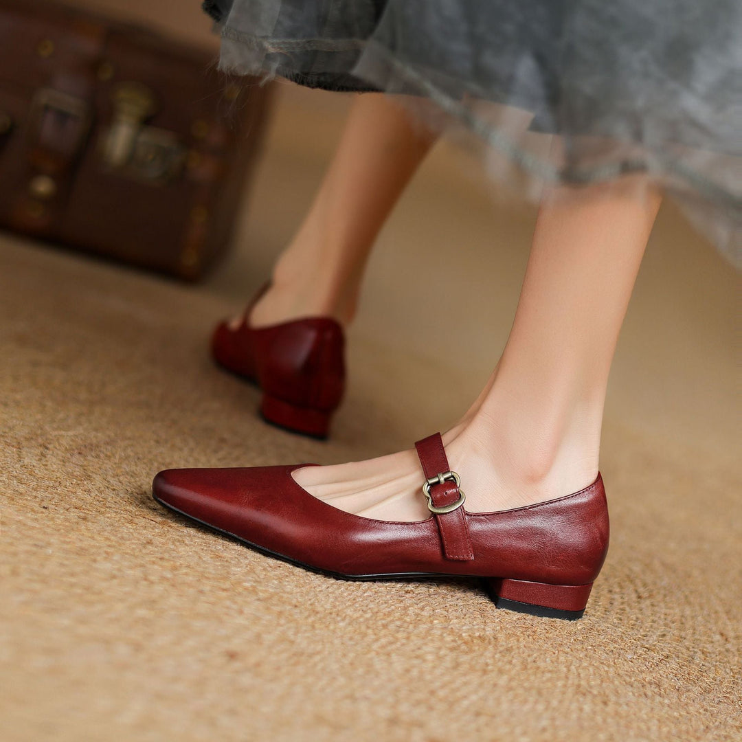 Maira Genuine Leather Heels  Liora Lane Boutique