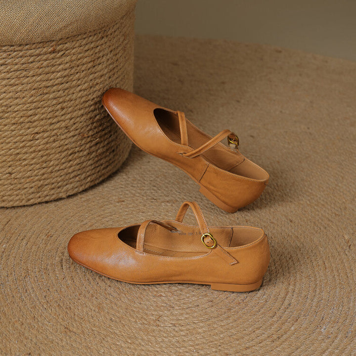 Norie Genuine Leather Flats  Liora Lane Boutique