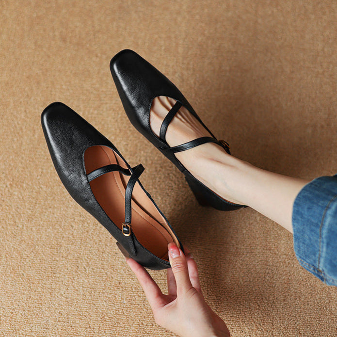 Evra Genuine Leather Heels  Liora Lane Boutique