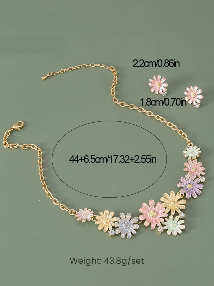 SOHI Jewelry Set Women's Multicolored Pastel Flora Jasmine's Boutique Australia