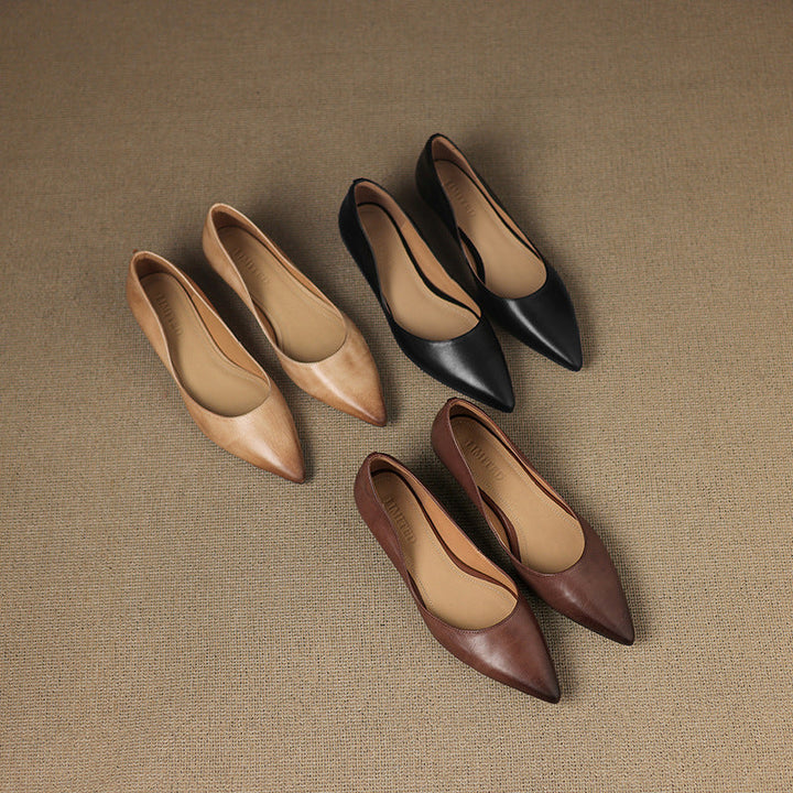 Irella Genuine Leather Flats  Liora Lane Boutique
