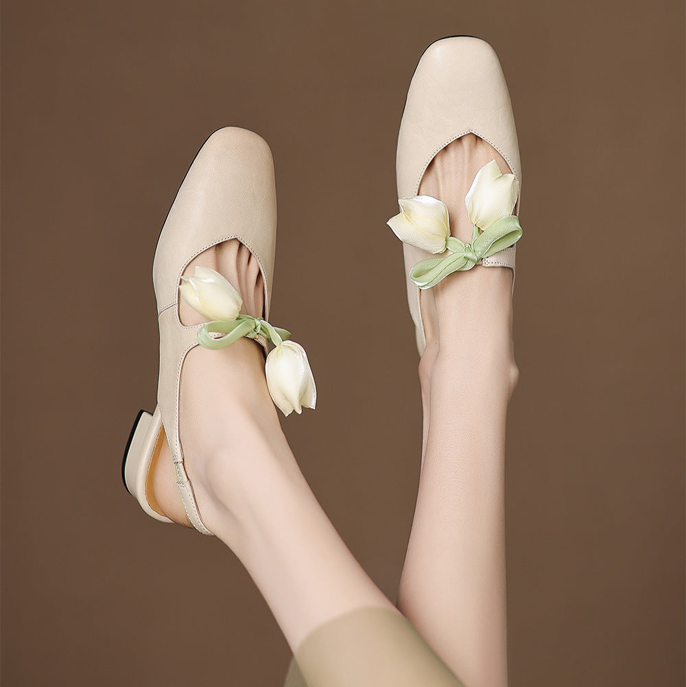 Tulip Genuine Leather Slingbacks  Liora Lane Boutique