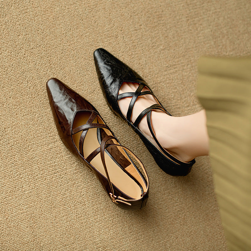 Lira Genuine Leather Heels  Liora Lane Boutique