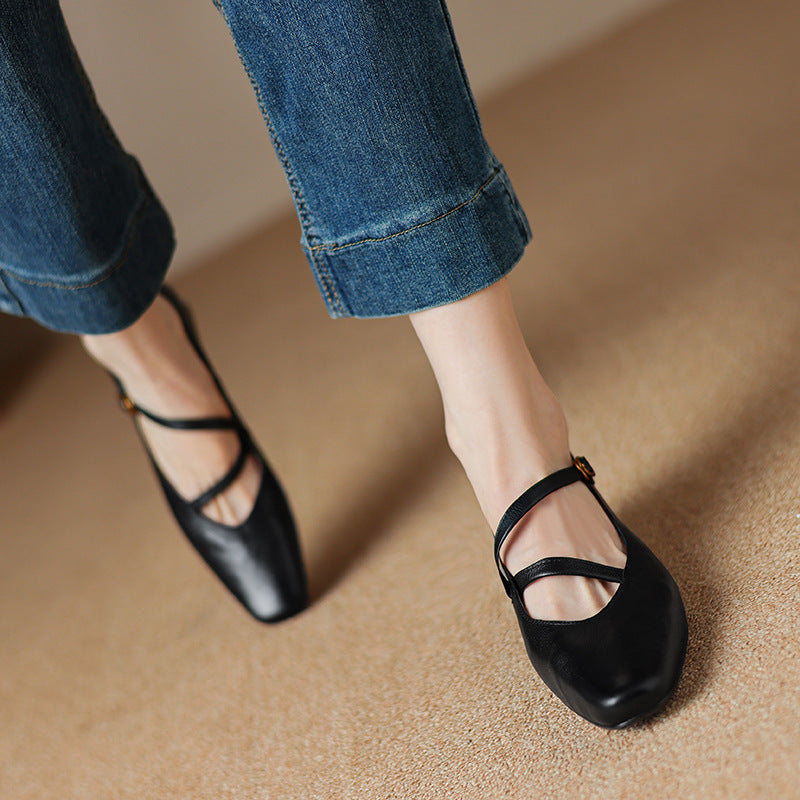 Evra Genuine Leather Heels  Liora Lane Boutique