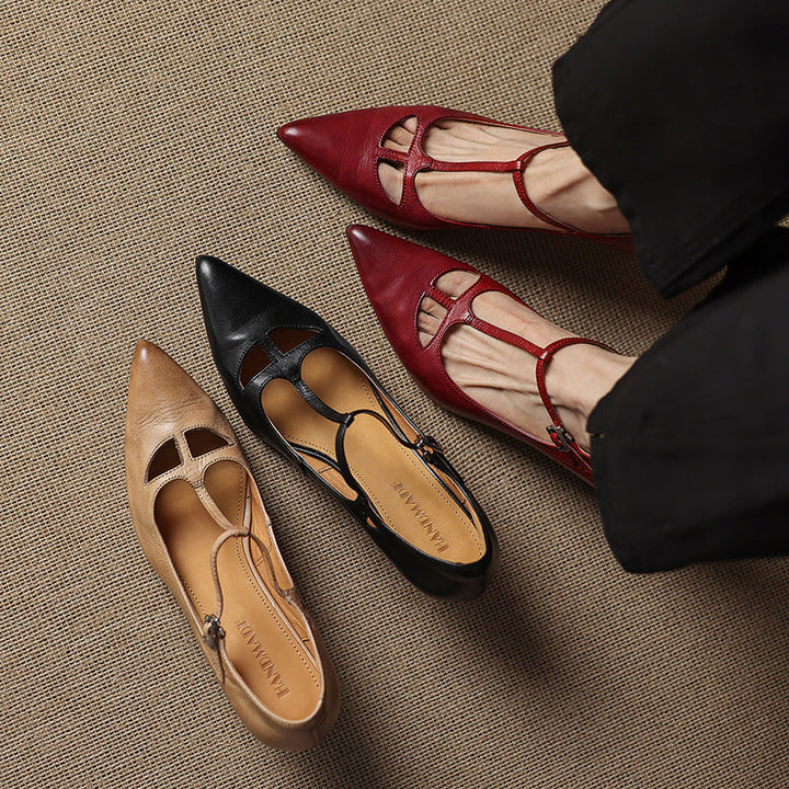 Marve Genuine Leather Pumps  Liora Lane Boutique