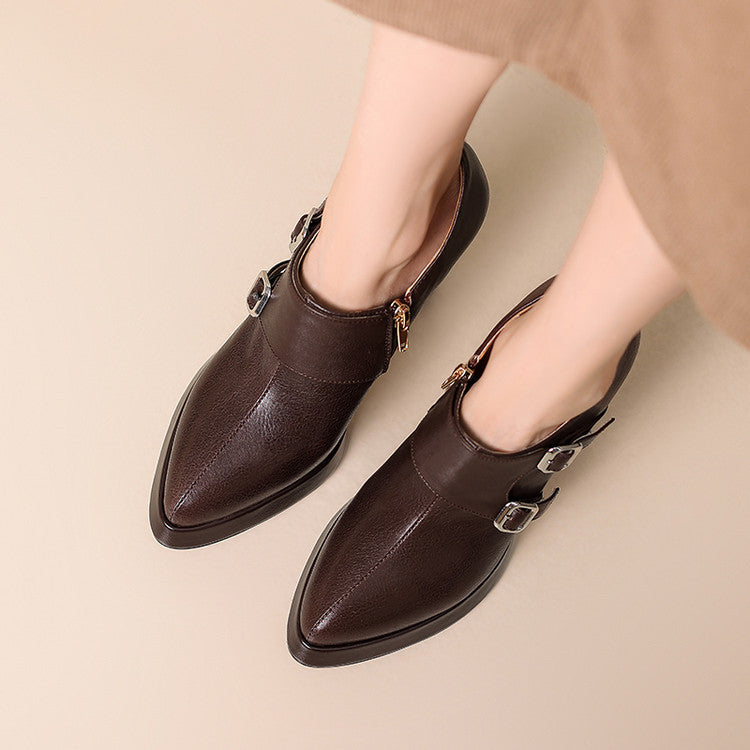 Nyrix Genuine Leather Heels  Liora Lane Boutique