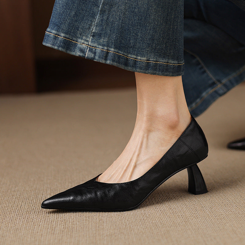 Veler Genuine Leather Heels  Liora Lane Boutique