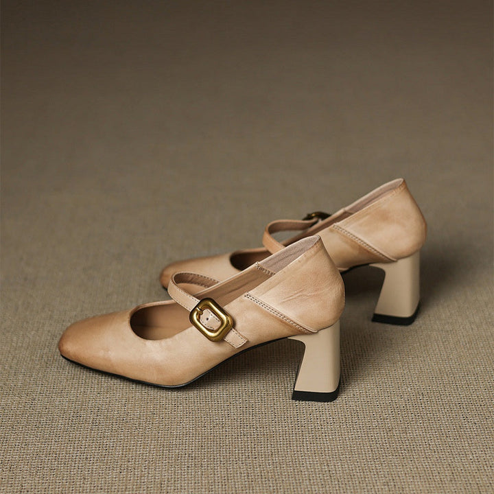 Kelis Genuine Leather Heels  Liora Lane Boutique