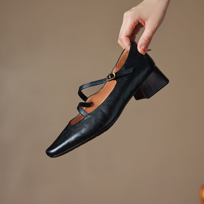 Evra Genuine Leather Heels  Liora Lane Boutique