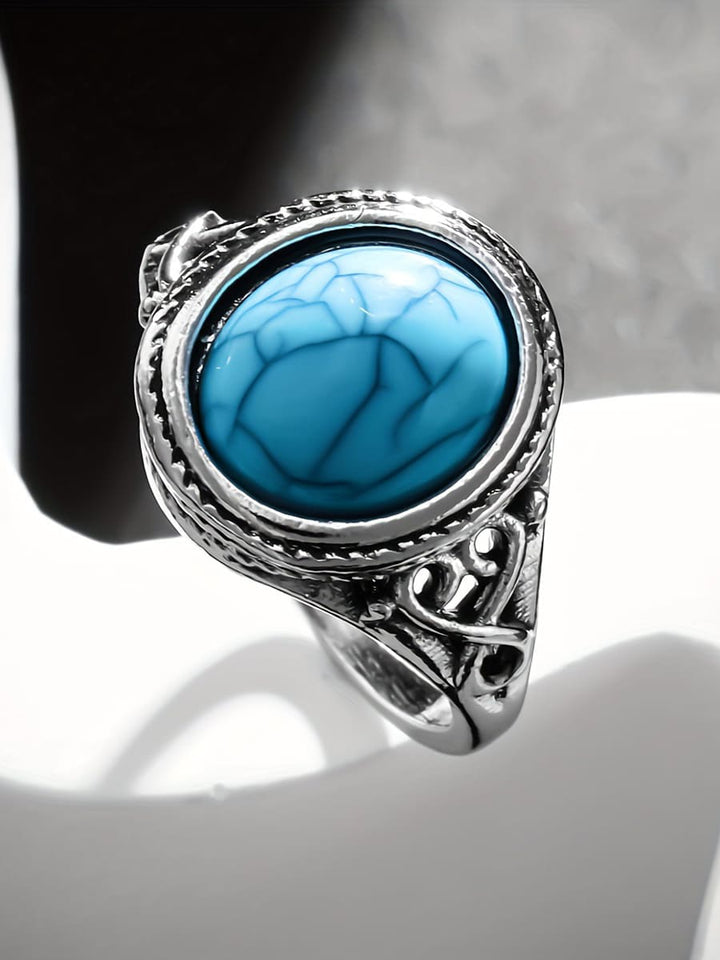 Silver ring with exquisite blue stone Jasmine's Boutique Australia
