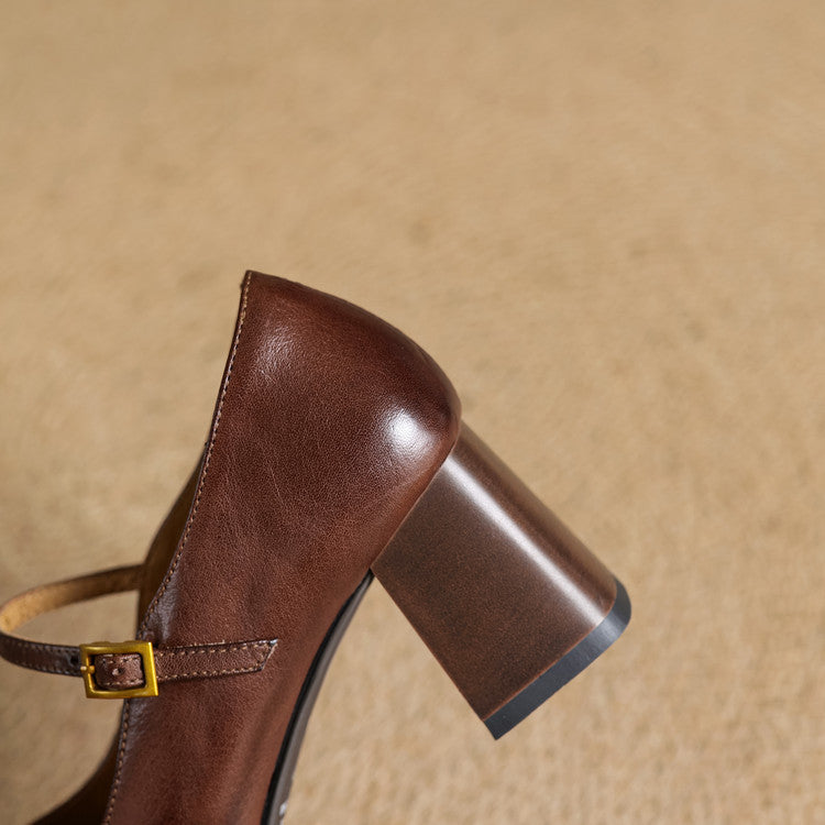 Lenara Genuine Leather Heels  Liora Lane Boutique