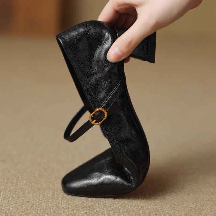 Remina Genuine Leather Heels  Liora Lane Boutique