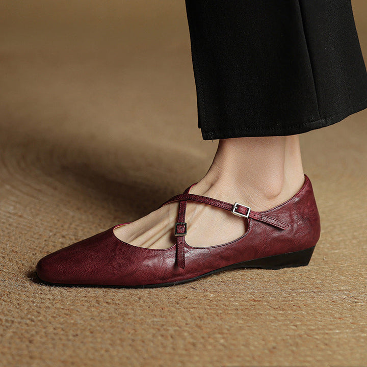 Eclan Genuine Leather Flats  Liora Lane Boutique