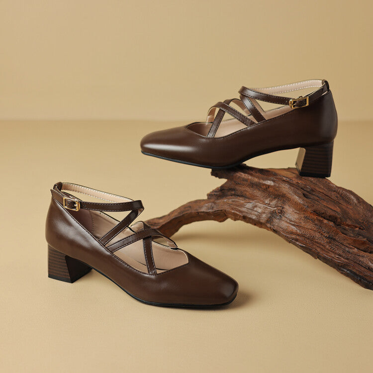 Elva Leather Heels  Liora Lane Boutique