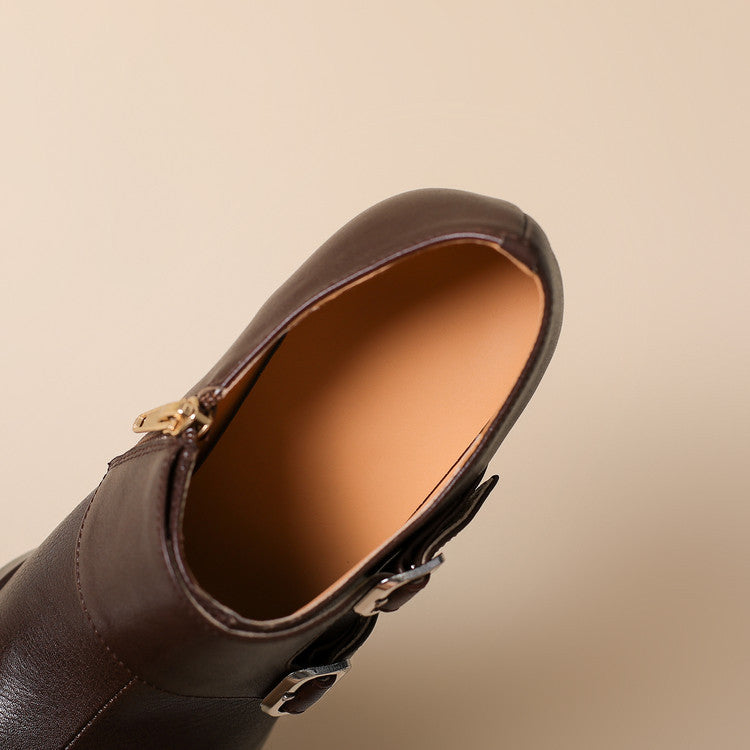 Nyrix Genuine Leather Heels  Liora Lane Boutique