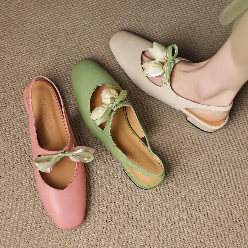 Tulip Genuine Leather Slingbacks  Liora Lane Boutique