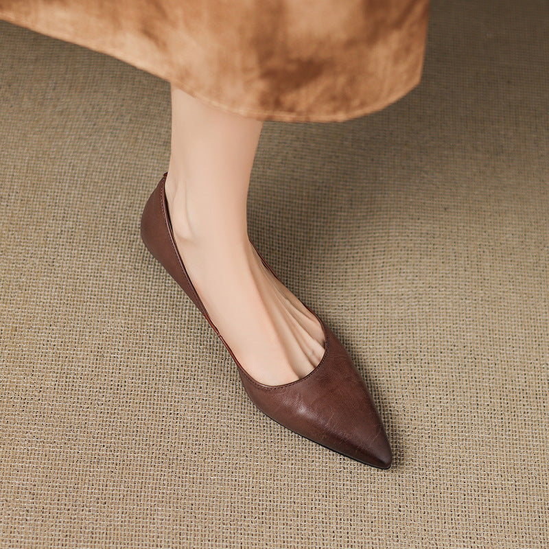 Irella Genuine Leather Flats  Liora Lane Boutique