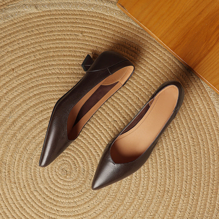 Nera Genuine Leather Heels  Liora Lane Boutique