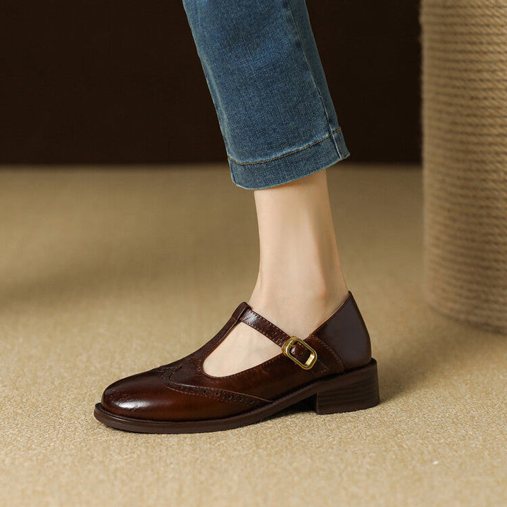 Myra Genuine Leather Shoes  Liora Lane Boutique  Brown / 9.5 119.99