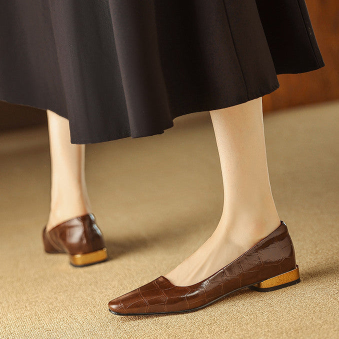 Celene Genuine Leather Heels  Liora Lane Boutique