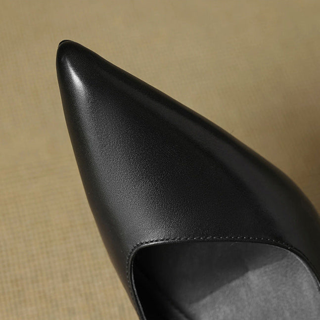 Noira Genuine Leather Heels  Liora Lane Boutique