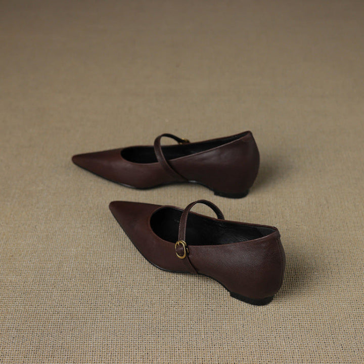 Delia Genuine Leather Heels  Liora Lane Boutique