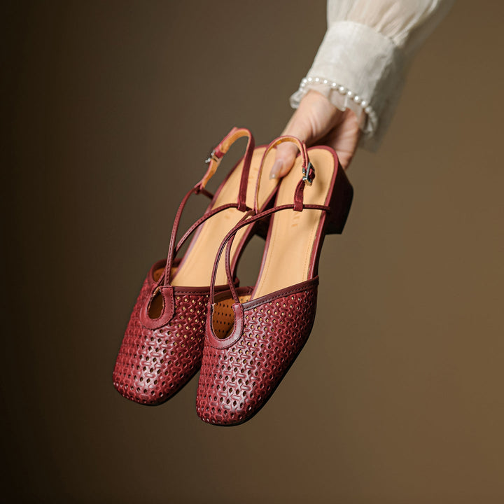 Opal Genuine Leather Slingbacks  Liora Lane Boutique