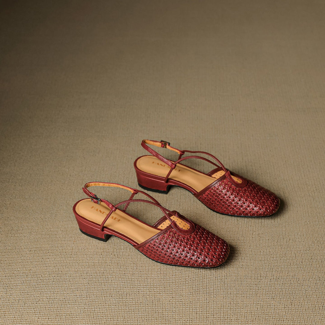 Opal Genuine Leather Slingbacks  Liora Lane Boutique