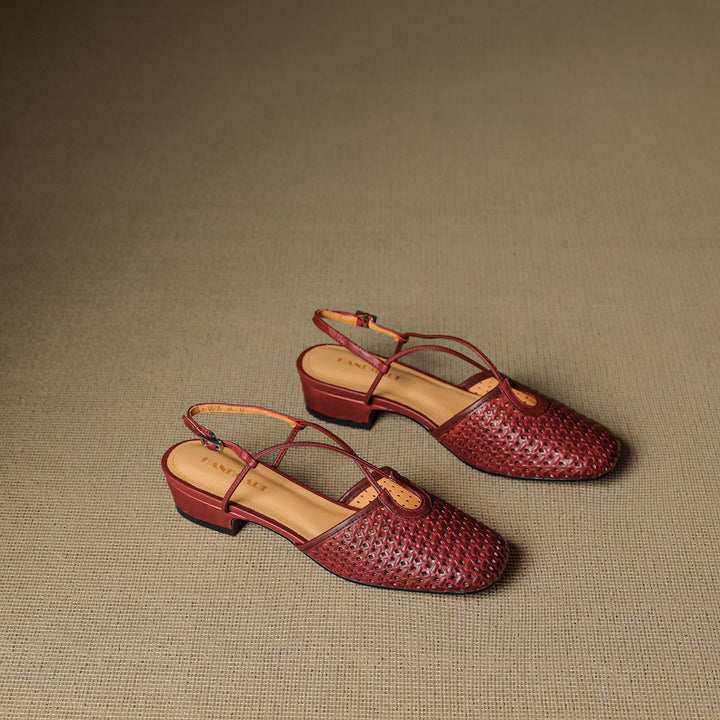 Opal Genuine Leather Slingbacks  Liora Lane Boutique