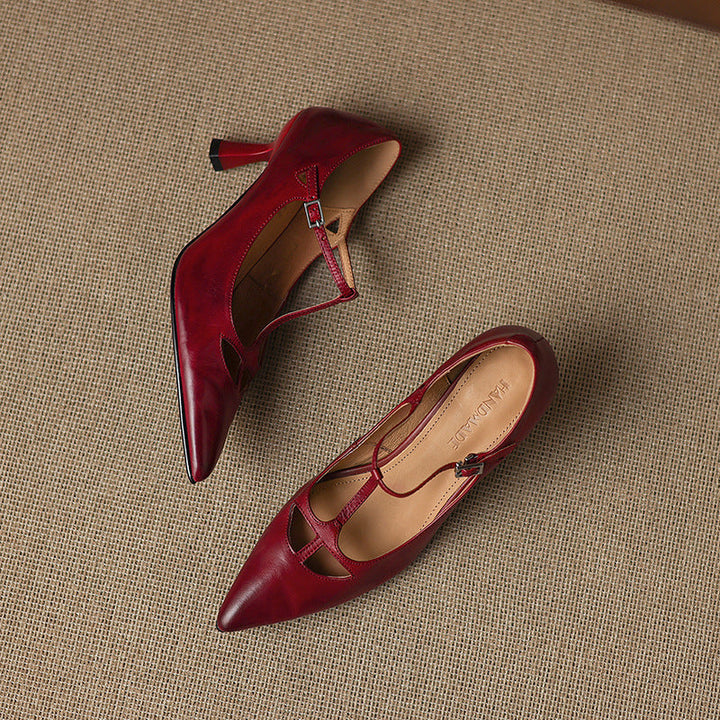 Marve Genuine Leather Pumps  Liora Lane Boutique