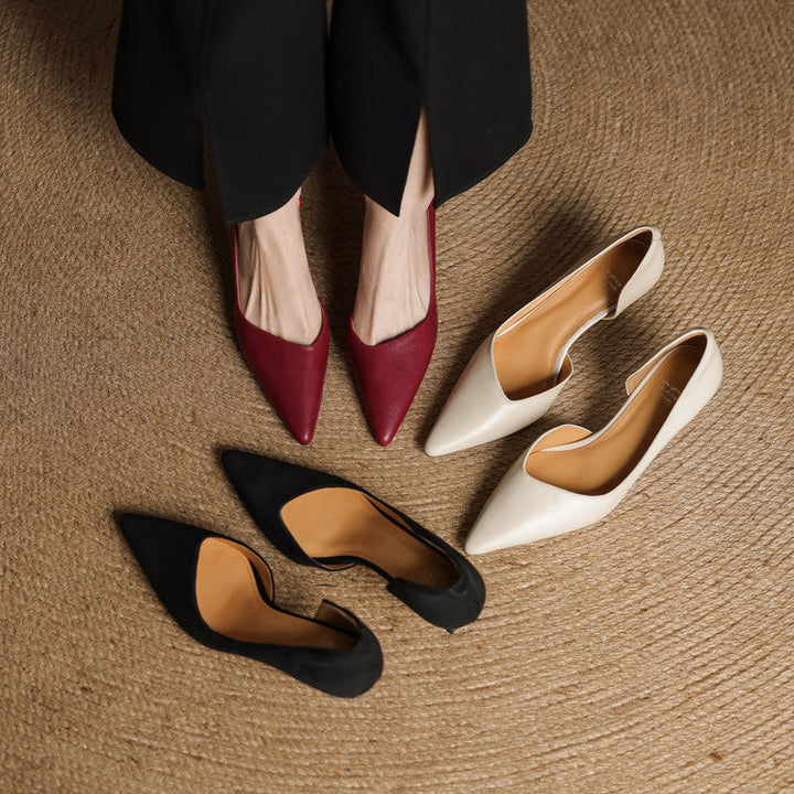 Nuva Genuine Leather Heels  Liora Lane Boutique