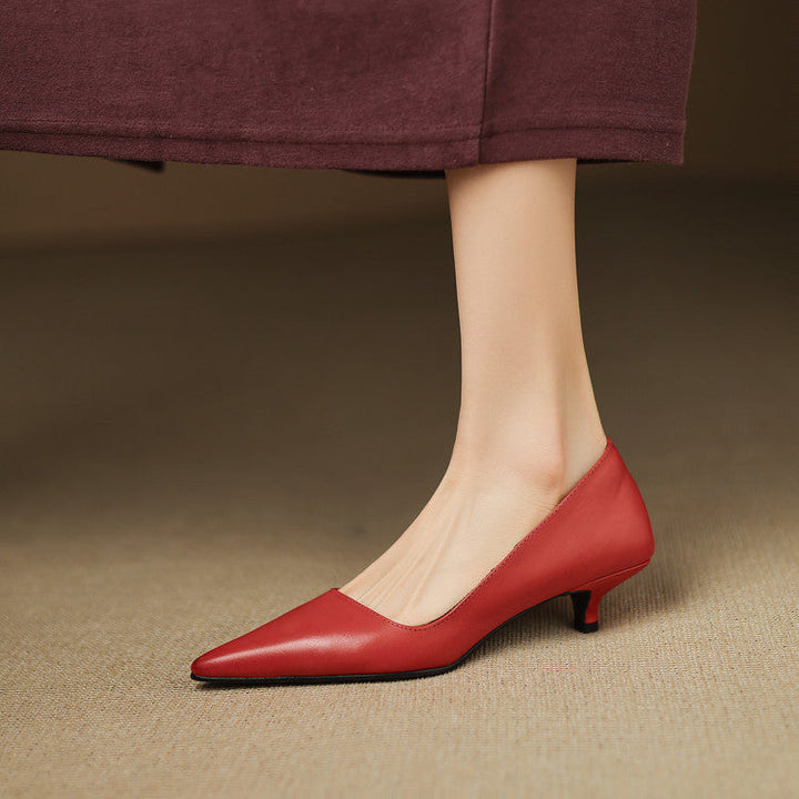 Vienna Genuine Leather Heels  Liora Lane Boutique