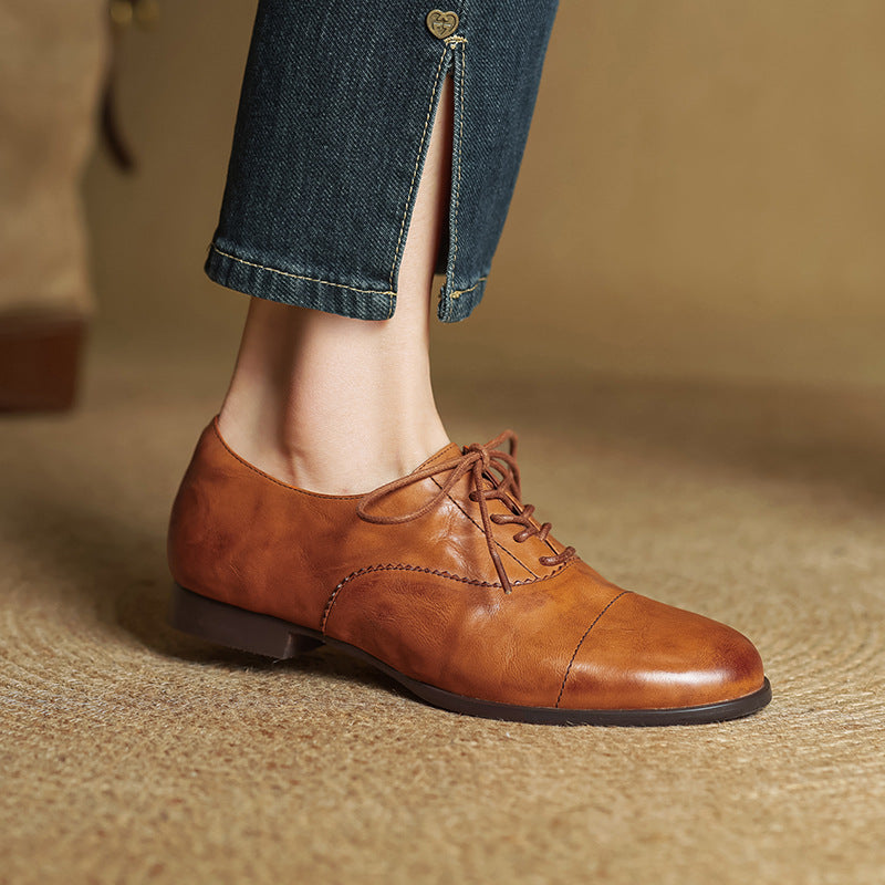 Delyra Genuine Leather Shoes  Liora Lane Boutique