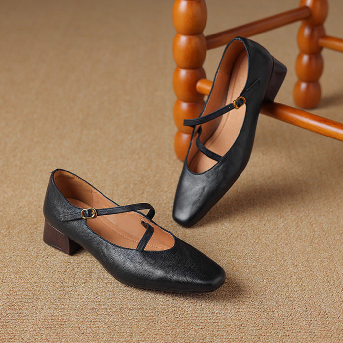 Evra Genuine Leather Heels  Liora Lane Boutique