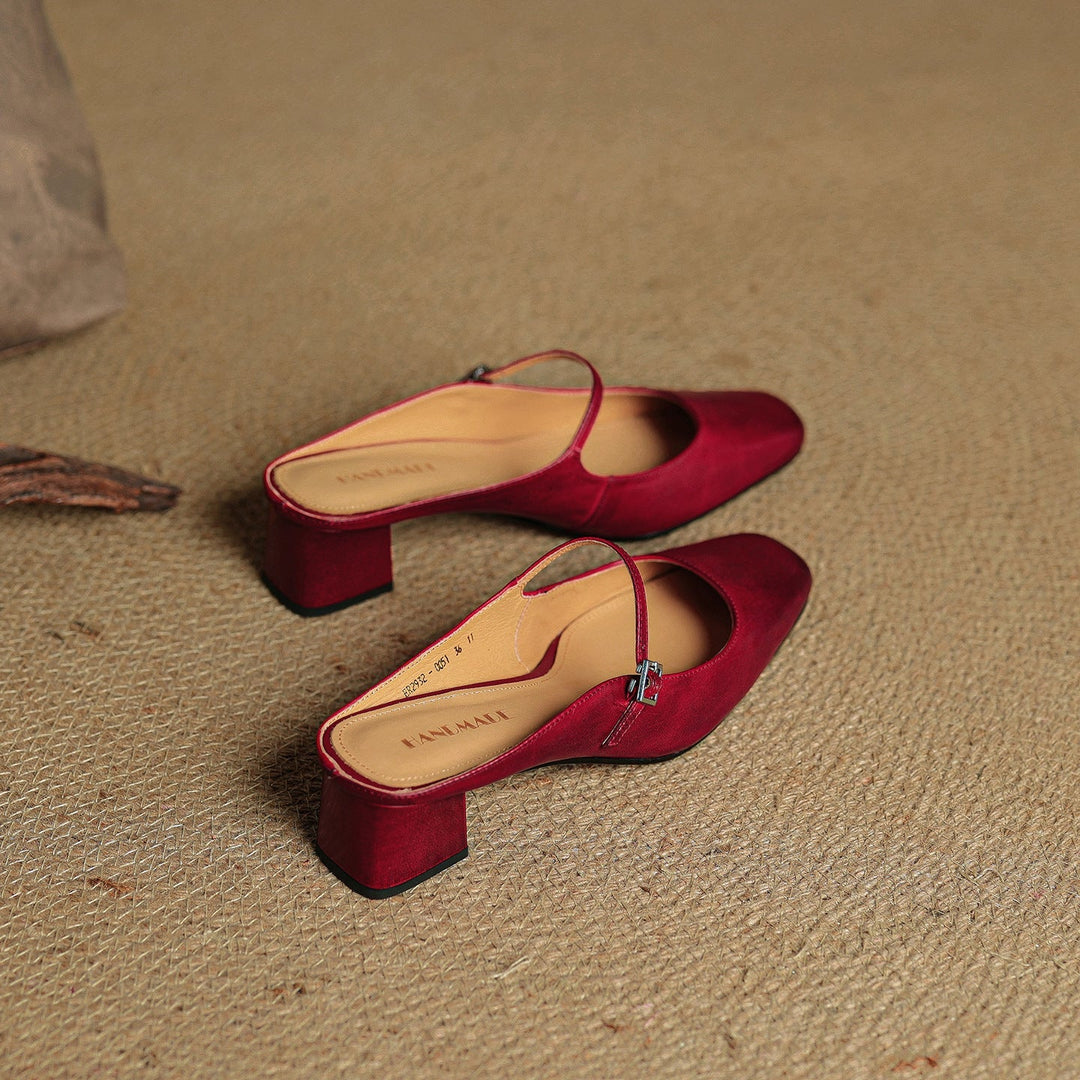 Esmer Genuine Leather Mules  Liora Lane Boutique