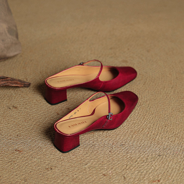 Esmer Genuine Leather Mules  Liora Lane Boutique