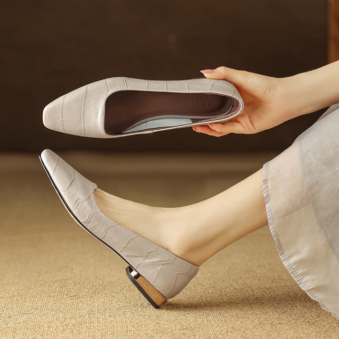 Celene Genuine Leather Heels  Liora Lane Boutique