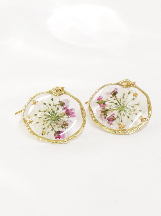 Dried flower earrings in retro country style Jasmine's Boutique Australia