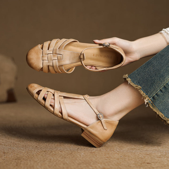 Enix Genuine Leather Shoes  Liora Lane Boutique  Apricot / 9.5 109.99